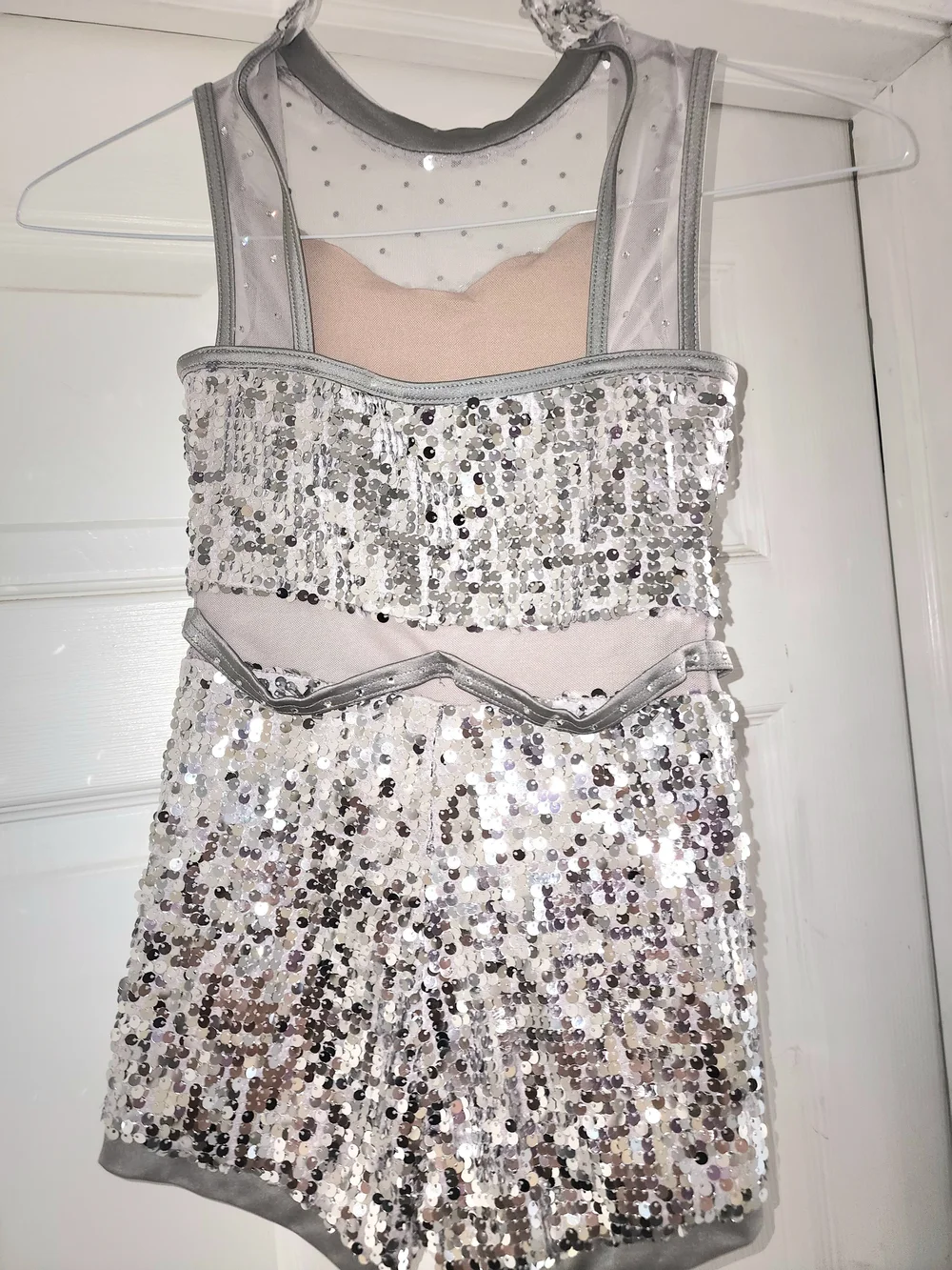 Silver Sequin Romper